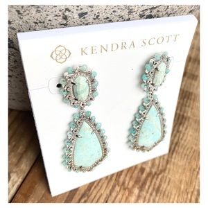 Kendra Scott • Beaded Statement Earrings • Silver